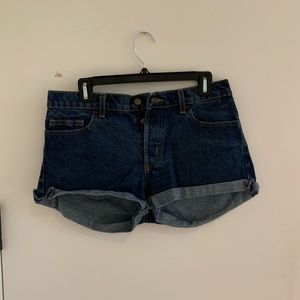DARK WASH DENIM SHORTS